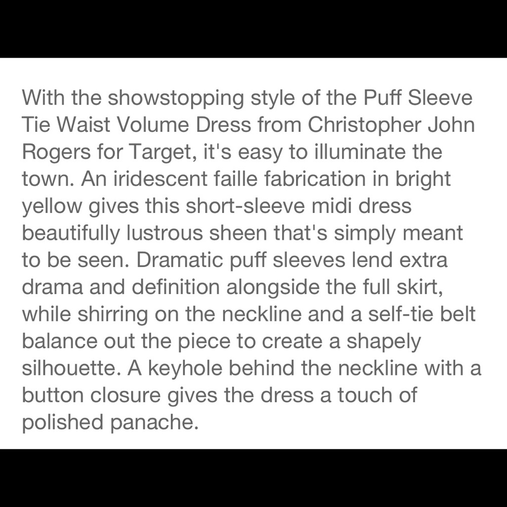 NWT Christopher John Rogers Puff Sleeve Dress - Picture 6 of 8